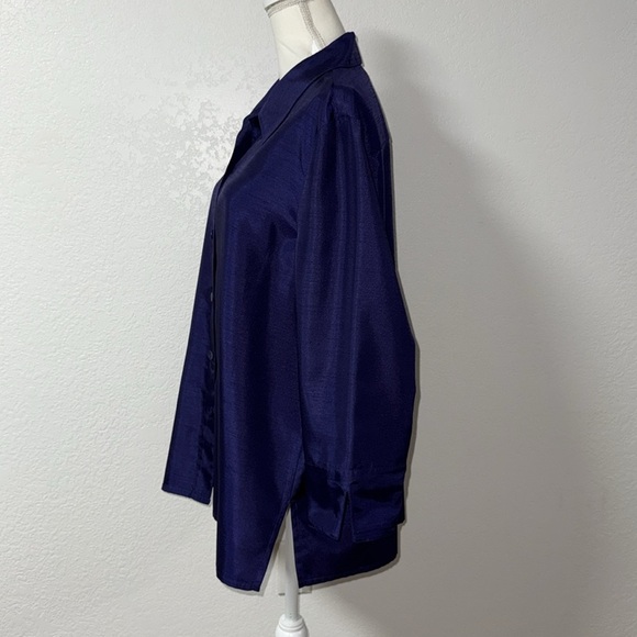 DRAPERS&DAMONS Navy Blue Button-Up Shirt - Picture 2 of 7